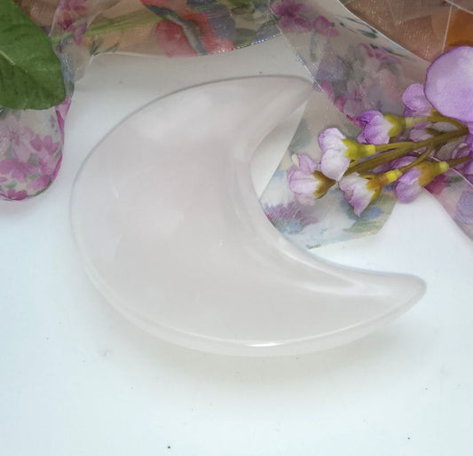 Pink Mangano Calcite Moon Bowl Stones