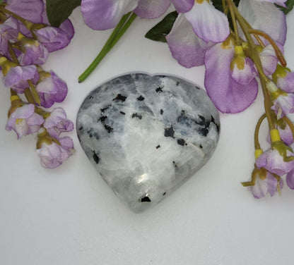 Rainbow Moonstone Heart Stones