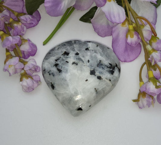 Rainbow Moonstone Heart Stones