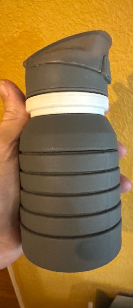 Black Expandable Silicone Water Bottle