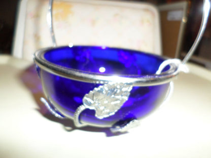 Vintage Cobalt Blue Custard Cup