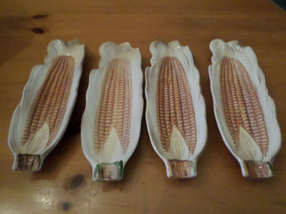 Ceramic Corn on the Cob Dishes - Set of 4