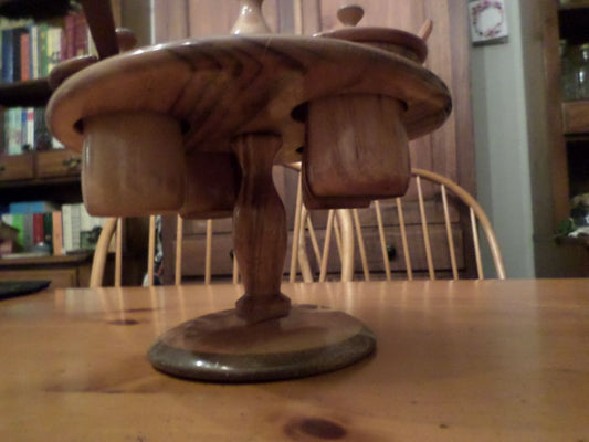 Wooden Condiment Lazy Susan