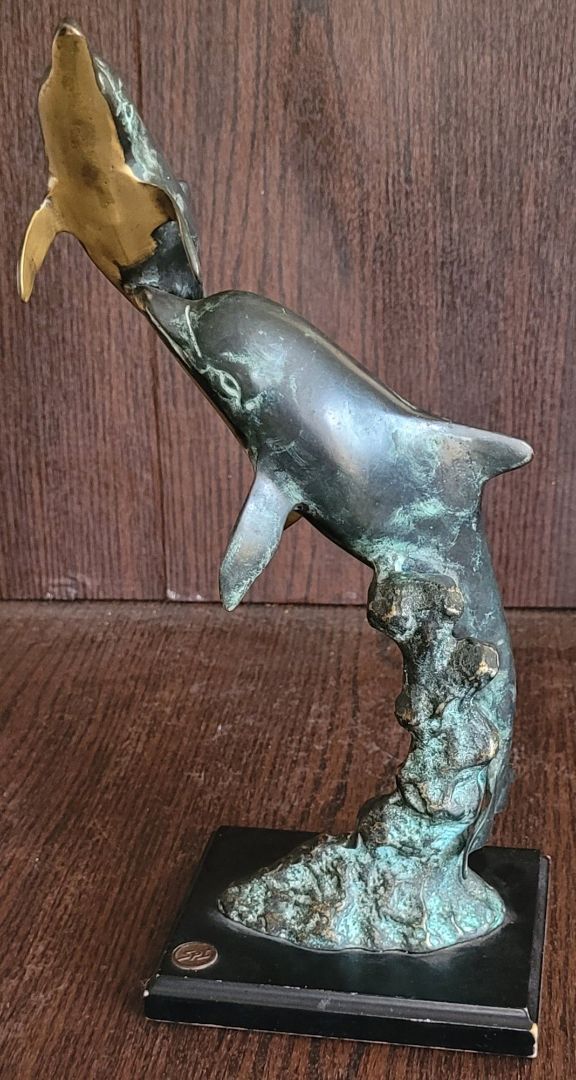 Antique Bronze Dolphins