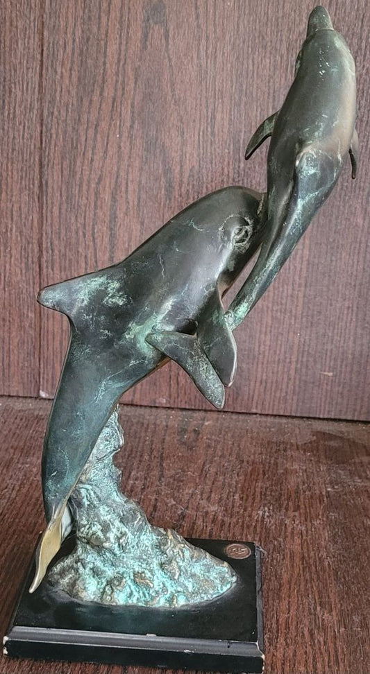 Antique Bronze Dolphins