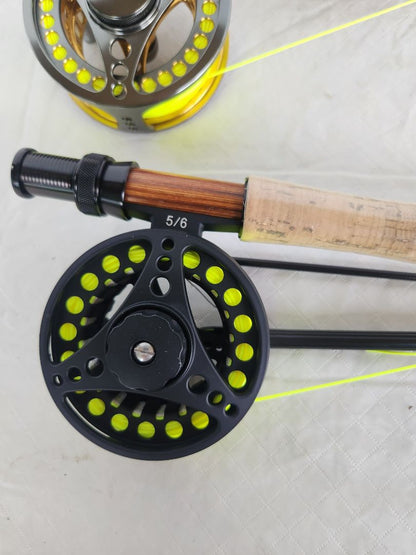 Multi-Colored Sougayilang New Souigayilang Classic Flyfishing Rod & Reel Combo with case, 8'