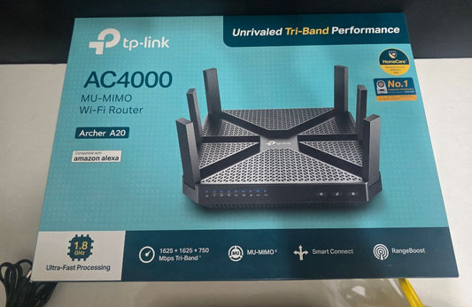 Black Archer TP-Link Archer AC-20 AC4000 Wireless Tri-Band Router