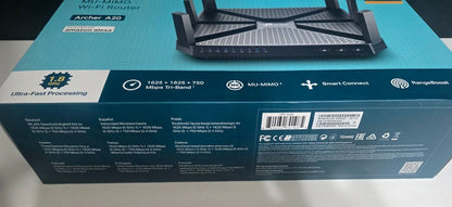 Black Archer TP-Link Archer AC-20 AC4000 Wireless Tri-Band Router