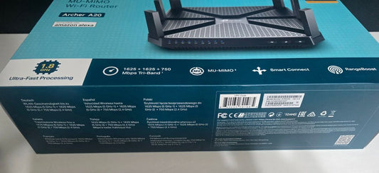 Black Archer TP-Link Archer AC-20 AC4000 Wireless Tri-Band Router