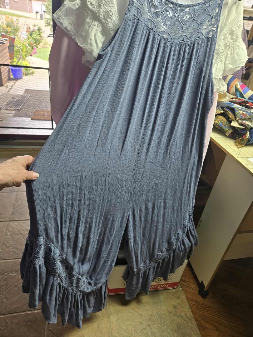 Romper Gray Lace, XL