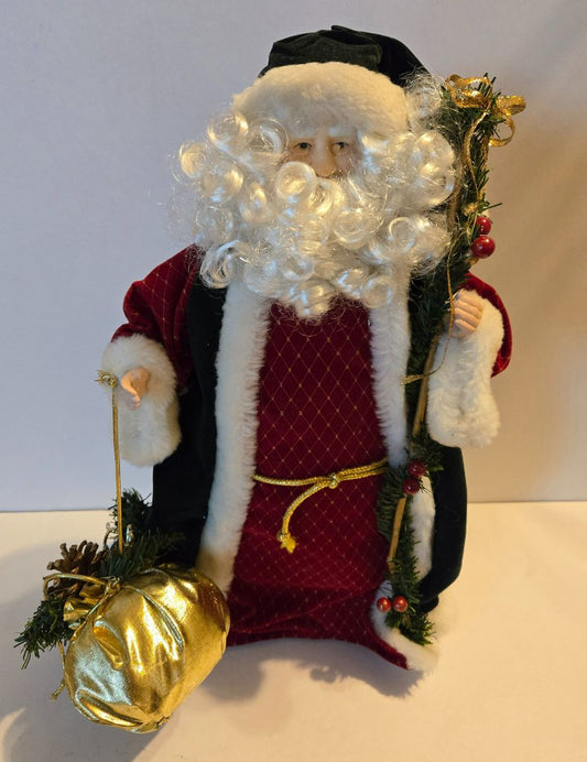 Burgandy Santa Tree Topper