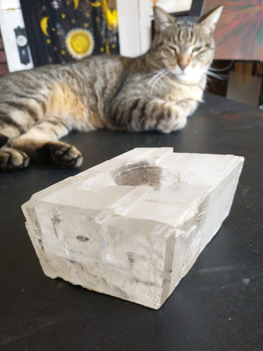Calcite Crystal Votive Candle Holder