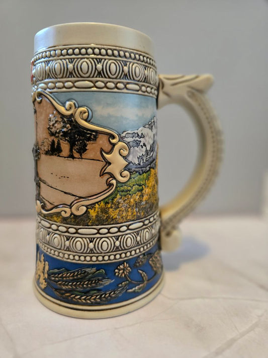 Blue Coors Vintage 1989 Adolph Coors 1910 Coors Beer Truck Limited Edition Beer Stein, 7 x 5 x 4