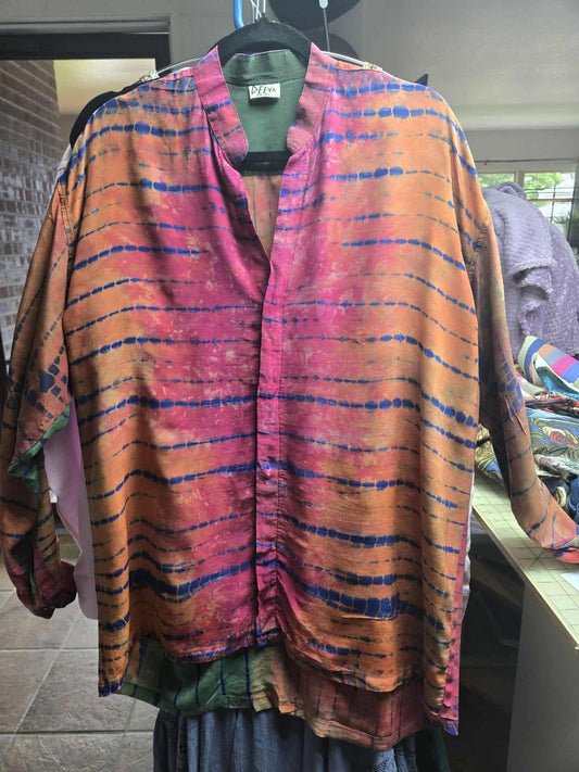 Shirt tie dyed- pink, purple, orange, XL