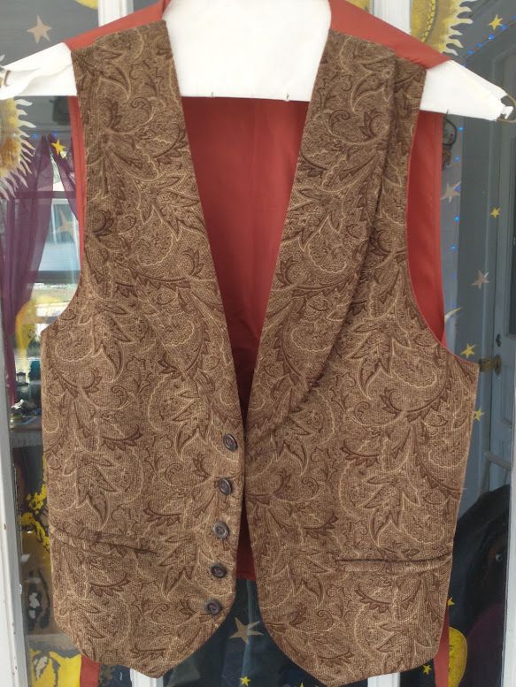 Vintage Brown Paisley Vest
