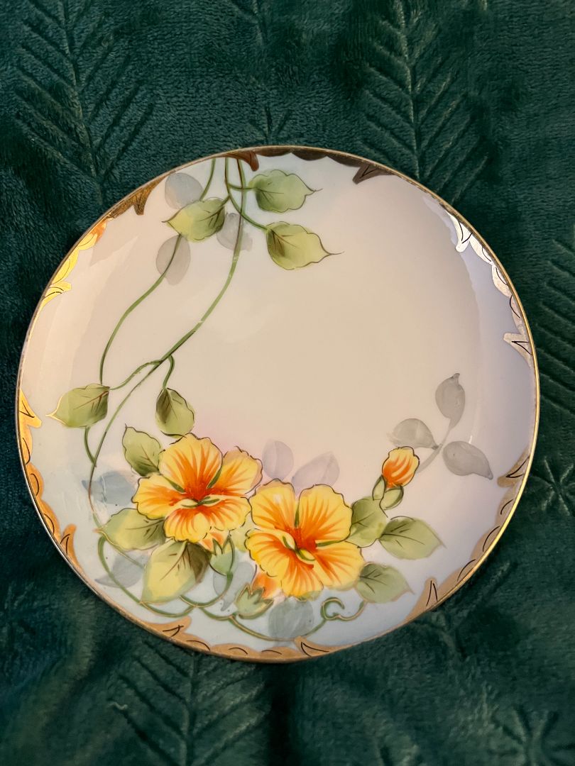 floral Nippon hand painted vintage Nippon plate