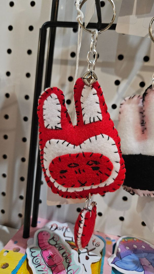 Hand Stitch Fox Felt Keychain