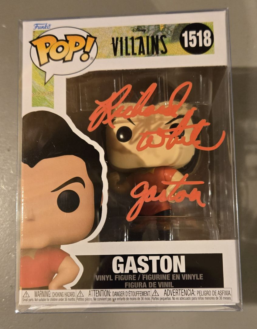 Gaston Funko Pop signed by Richard White
