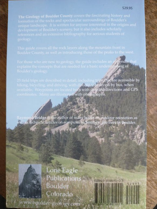 Geology of Boulder County paperback