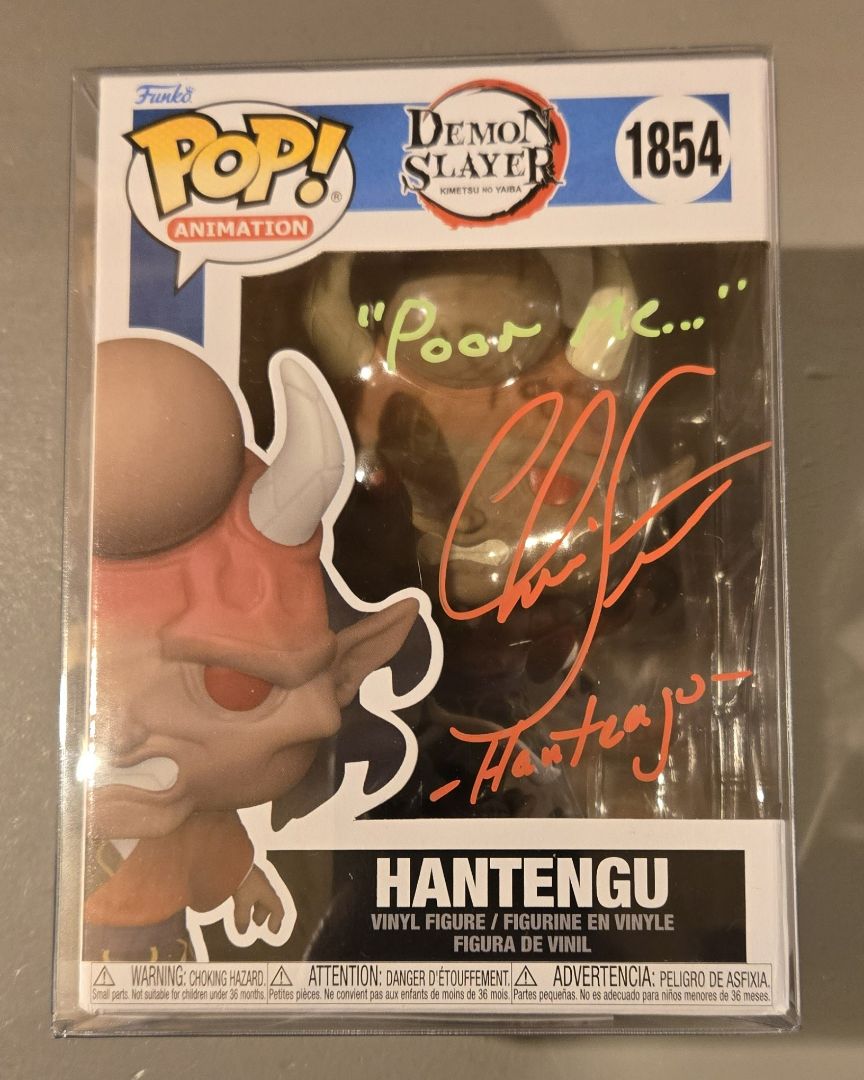 Hantengu Funko Pop signed by Christopher Corey Smith