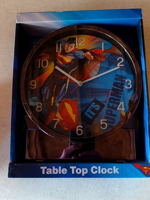 Superman tabletop clock