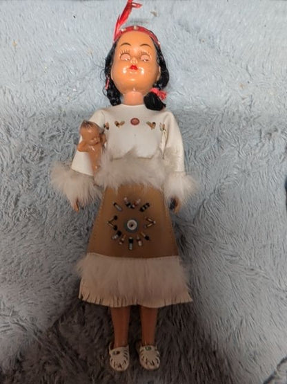 Native America Doll w/Baby, 11.5"