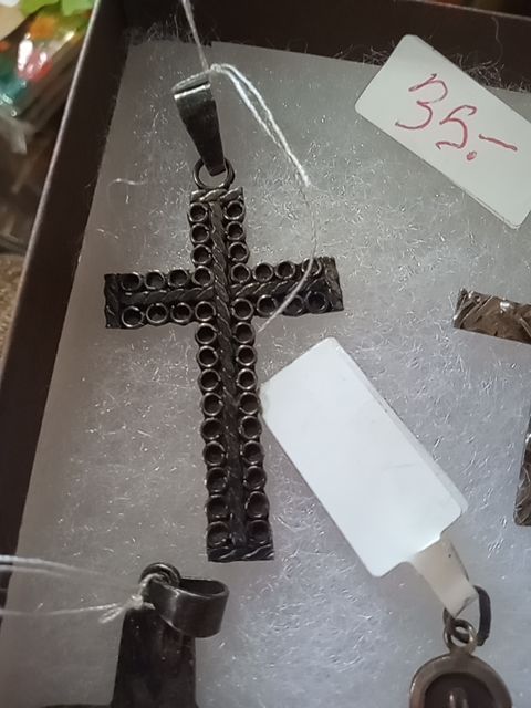 Sterling Taxco cross pendant