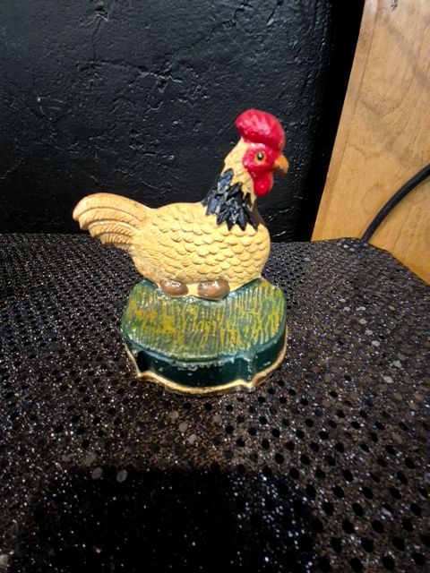 Vintage Cast Iron Chicken Door Stop