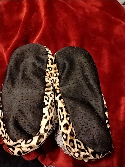 Leopard Print Variety  Leopard Slipper Booties, 9-11