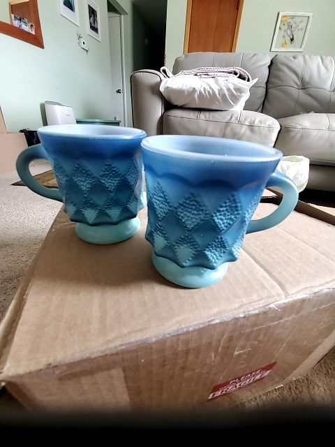 Fire king Kimberly blue diamond mug