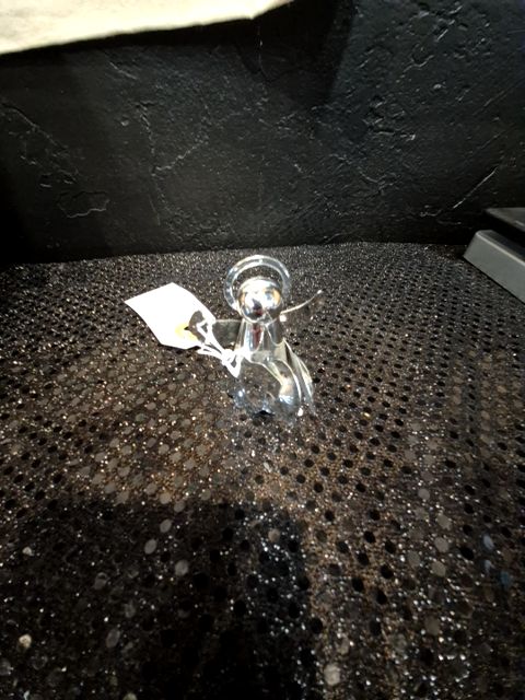 Silver, Metal Angel Figurine, 2.25" × 2.5"