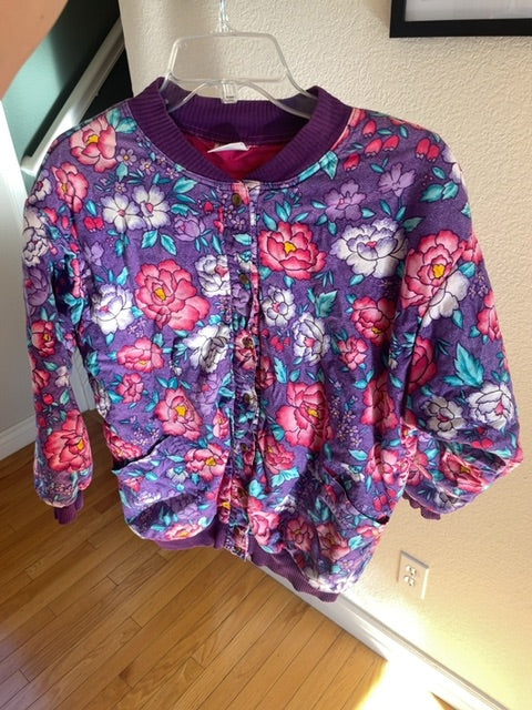 Vintage purple floral jacket