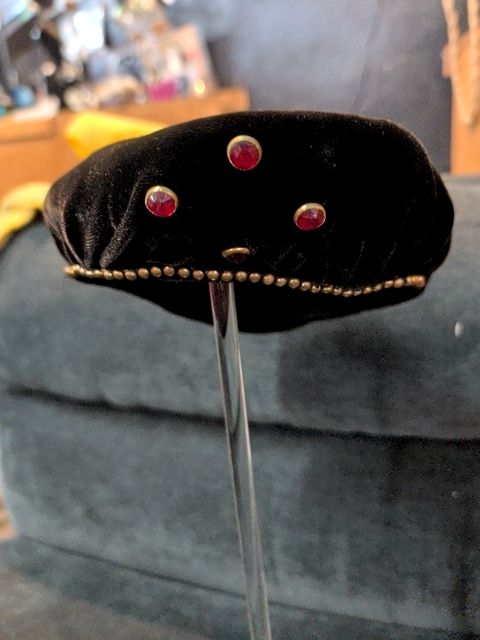 Vintage Hat With Gem Embellishments