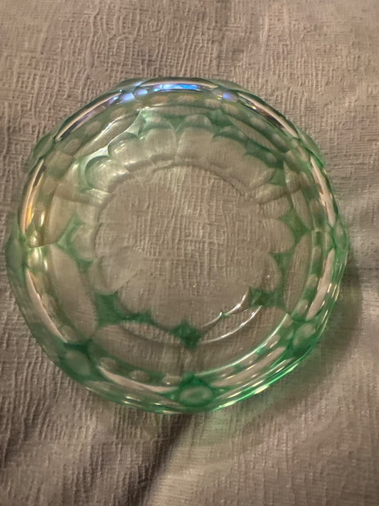 Fenton Ashtray, light green, dotted