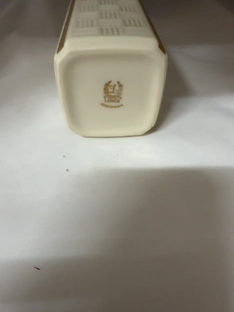 Tan and gold Lenox Ceramic vase, Small