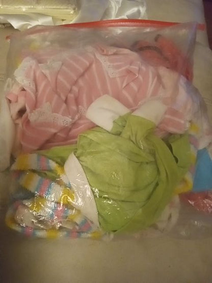 Vintage baby doll clothes bag