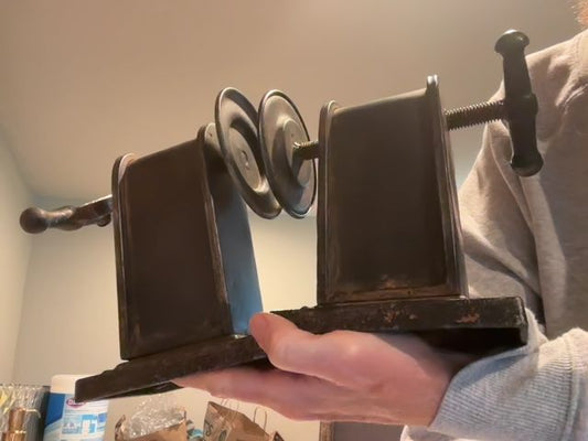 Bronze Unknown Deco 79 Style vise bookends, 7"w x 4"D x 9" H