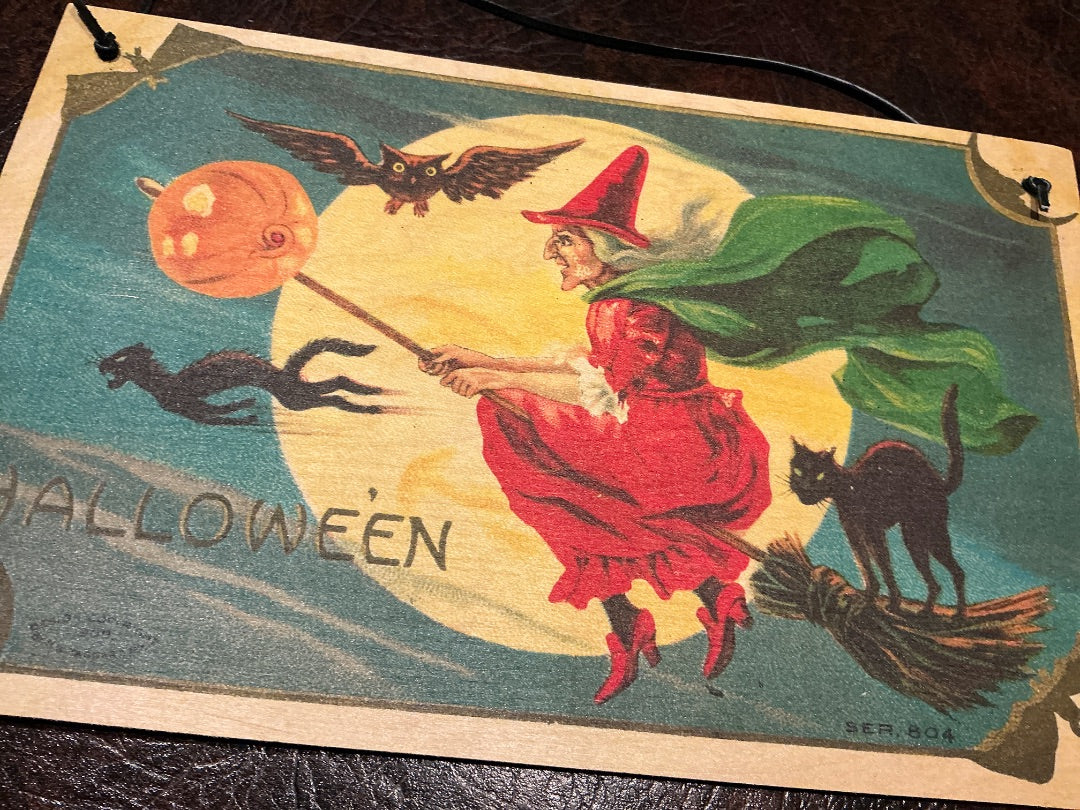 Found Images Halloween witch board