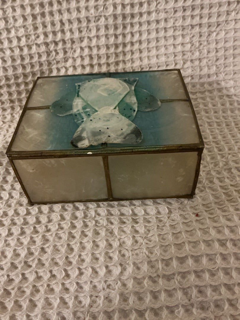 cream Unknown Capital Shell Frog Trinket Box, 2.75”