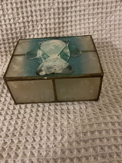 cream Unknown Capital Shell Frog Trinket Box, 2.75”