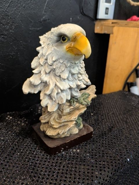 Eagle bust head figure