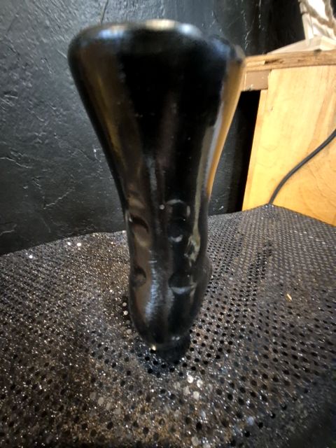 Black  Ceramic Boot, 7" × 3" x 7"