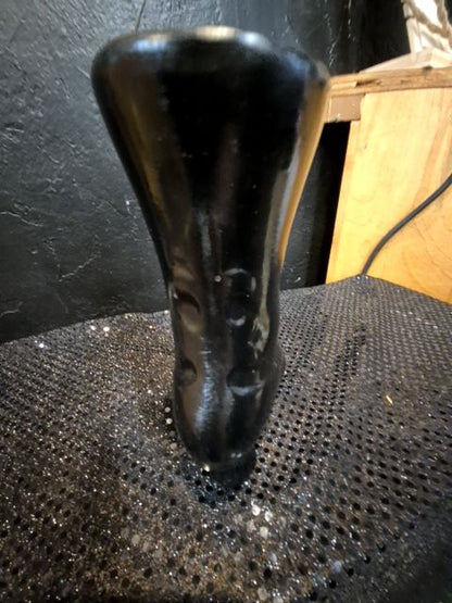 Black  Ceramic Boot, 7" × 3" x 7"