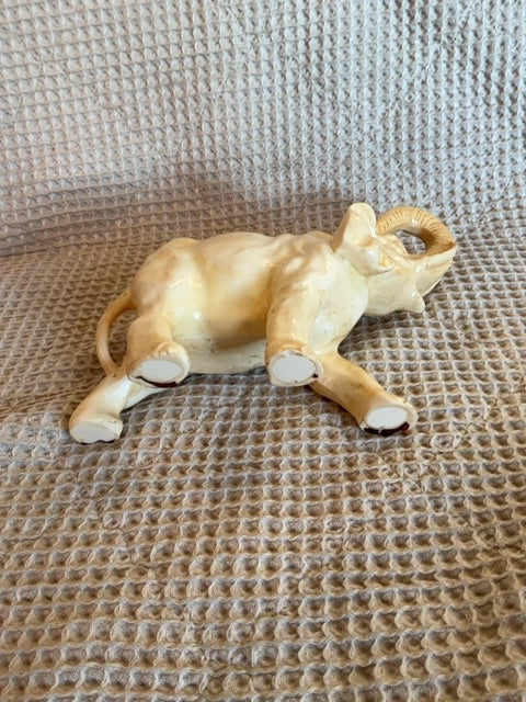 Cream L.E.Smith 1970’s Vintage Celluloid Elephant, 9.5”