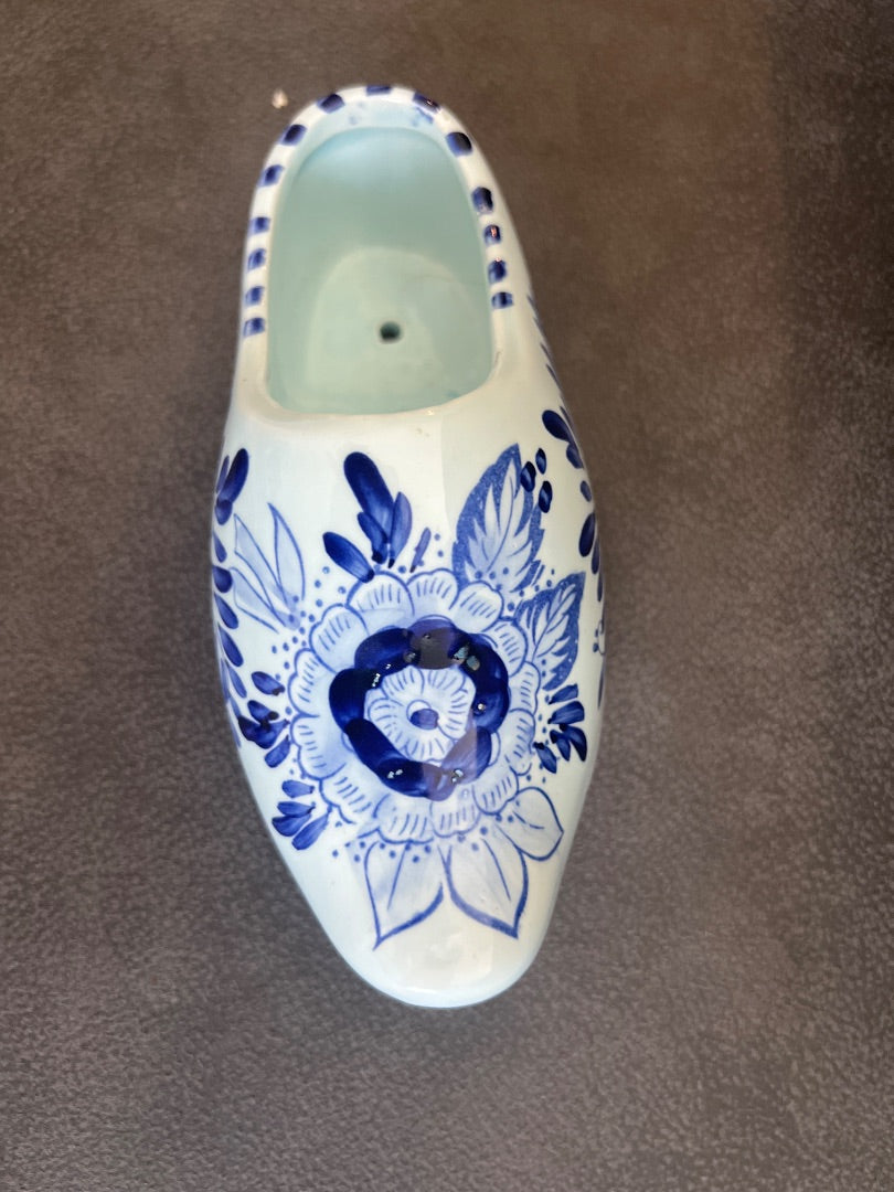 Vintage Delft Blauw Ceramic Dutch Clog Shoe