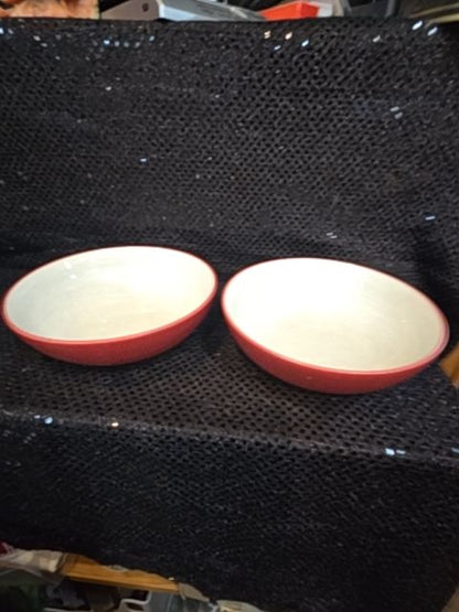 Noritake Colorwave Rasberry Red Stoneware Bowl set of 2
