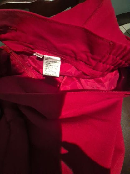 Red  Mid Length Skirt, 18