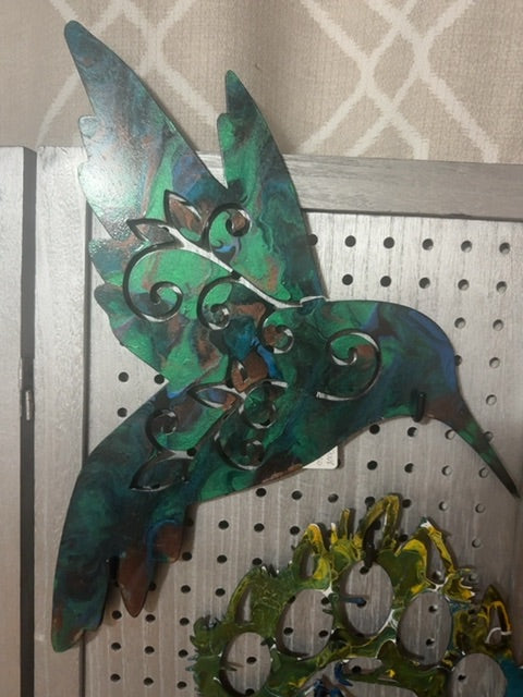 Multiple Colors Luminous Creations Hummingbird, 17 inches x 12 inches