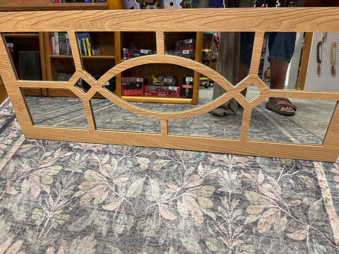 Detailed Wooden Mirror
