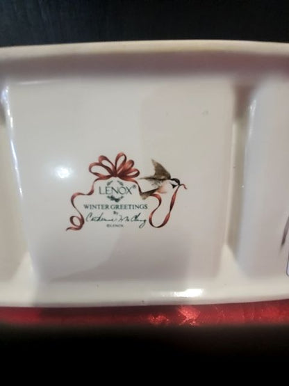 Lenox Chickadee relish tray